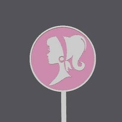 barbie-headband.jpg Archivo STL BARBIE MINI CAKE TOPPER - Diadema・Modelo para descargar y imprimir en 3D