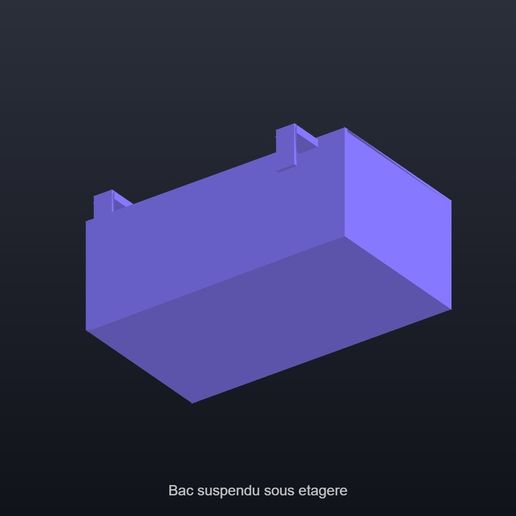 Bac suspendu sous etagere - Rangement gain de place placard