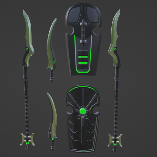 [Tabletop Minis - FREE & presupported] ANCIENT WEAPONS Addon for Necro Lich Guard