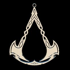 1.jpg STL file Assassin's creed valhalla Pendant・3D printing model to download