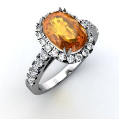 00000000000000000000000000000.jpg STL file Yellow sapphire ring・Model to download and 3D print
