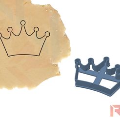cookie_cutter_3d_print_crown_king_queen.jpg Fichier STL Emporte-pièce couronne・Plan imprimable en 3D à télécharger
