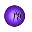 YankeesBottom.stl New York Yankees Logo Baseball Ornament