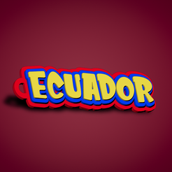 1.png STL file KEYCHAIN ECUADOR・Model to download and 3D print, Nani-Br