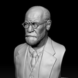 01.png Sigmund Freud - Bust portrait 3D print model