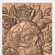 Snimek-obrazovky-2025-09-24-194123.png Череп с розами - готический цветочный рельеф - 3D STL модель
