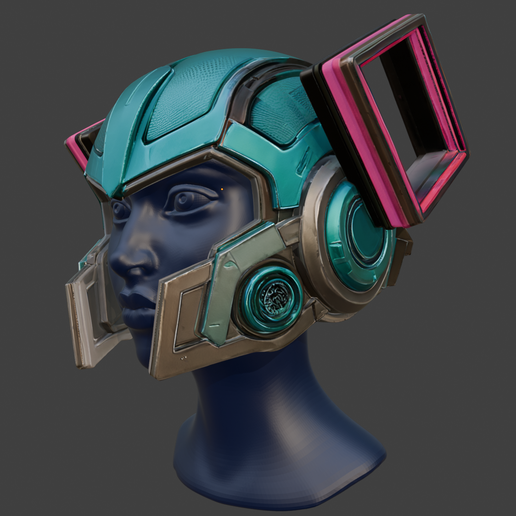 🪖 Casco con auriculares de Hatsune Miku・Archivo STL para