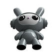 Space-Bunny-bottom.png 3D Printable Space Bunny Figure STL File - Perfect for Personal & Commercial Use