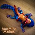MMM_Axolotl002.jpg Datei STL Bezaubernder Axolotl mit Gelenk, bedruckter Körper, einrastbarer Kopf, niedlicher Flexi・Design für 3D-Drucker zum herunterladen, MatMire_Makes