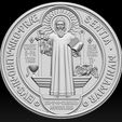 a8.jpg 3D Printed Model of Saint Benedict Medal 1 Side