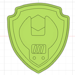 Снимок-экрана-117.png STL file Bath bomb mold PAW PATROL BADGE RUBBLE・3D print model to download