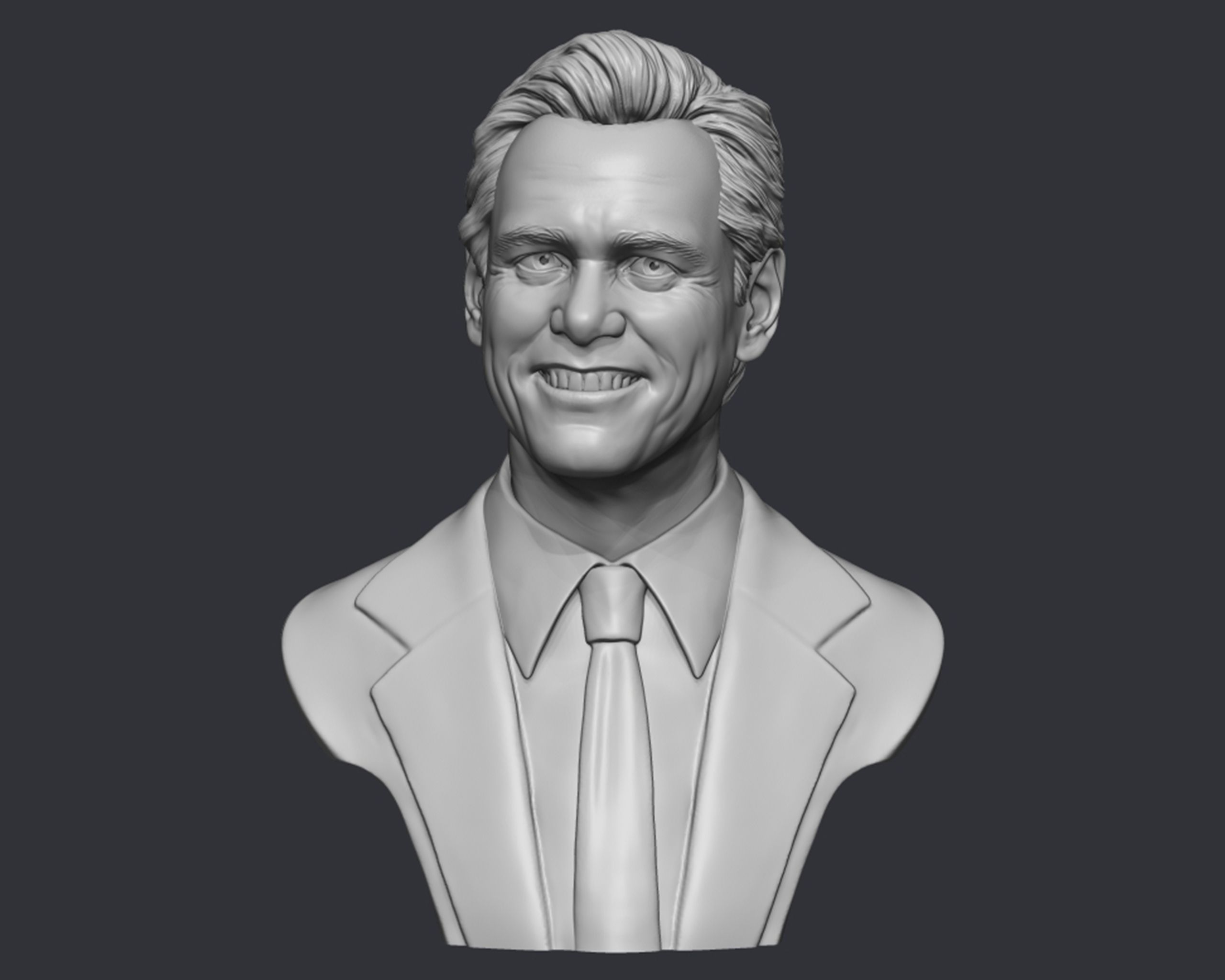 02.jpg OBJ-Datei Jim Carrey Büste Skulptur 3D-Druck Modell herunterladen • Modell für 3D-Drucker, selfix