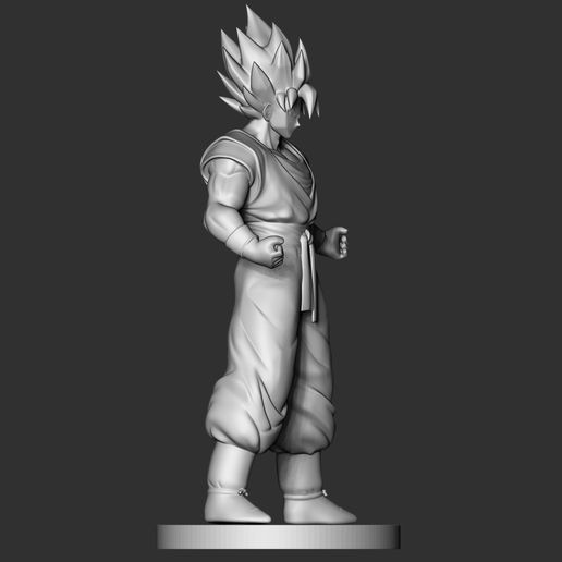 Right_bw.jpg Archivo 3D gratuito Super Saiyan Goku・Objeto imprimible en 3D para descargar, nlsinh