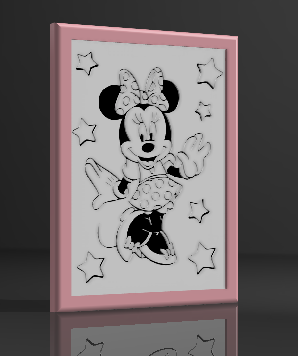 0.png Archivo STL Marco decorativo "Minnie・Diseño de impresora 3D para descargar, tweety35