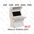 DXF CDR EPS DWG PNG co ae | °49 5” 16mm or 19.05mm (3/4") Arcade Fliperama "Extreme X" 4 Players - Cnc Router, DXF, Arcade Plans