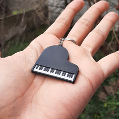 14.png Fichier STL Porte-clés Piano Keyboard Porte-clés Keychain Porte-clés Keychain・Design pour impression 3D à télécharger