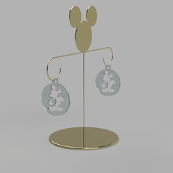 Boucle_mickey_scene v2.png Fichier STL gratuit boucle oreille mickey・Design pour imprimante 3D à télécharger
