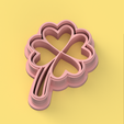 12.png Four-leaf Clover Cookie Cutter