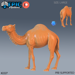 2227-Camel-Wild-Large.png Camel Wild ‧ DnD Miniature ‧ Tabletop Miniatures ‧ Gaming Monster ‧ 3D Model ‧ RPG ‧ DnDminis ‧ STL FILE