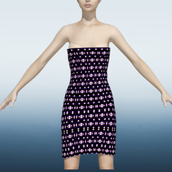 1.png Model of a woman in a dress of starlight
