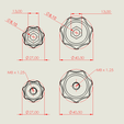 Knobs-2.png Knobs for M8 threaded end or M8 bolt / nut