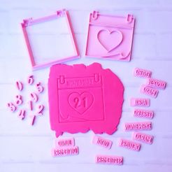 DEVE Leni Taig? 3 Inte) » yy a wo | 2 a 2 | iay Lely Ek OVIUL ) op / Dy) sceipeleled} a Fichier STL CALENDRIER - DÉCOUPEUR - EMPORTE-PIÈCE・Plan pour impression 3D à télécharger