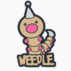 weedle-tinker.png Archivo STL Llavero de Weedle. Pokemon 13 de Primera Gen.・Modelo para descargar e imprimir en 3D
