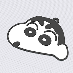 Captura-de-pantalla-2022-04-02-a-las-18.56.54.png STL file Shin Chan face keychain・3D printable design to download