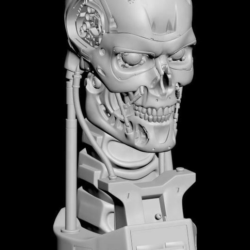 💀 T-800 Skull Terminator 2 Judgment Day V2 Replica・ 3D File for