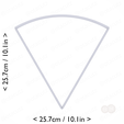 1-6_of_pie~9.75in-cm-inch-top.png Slice (1∕6) of Pie Cookie Cutter 9.75in / 24.8cm