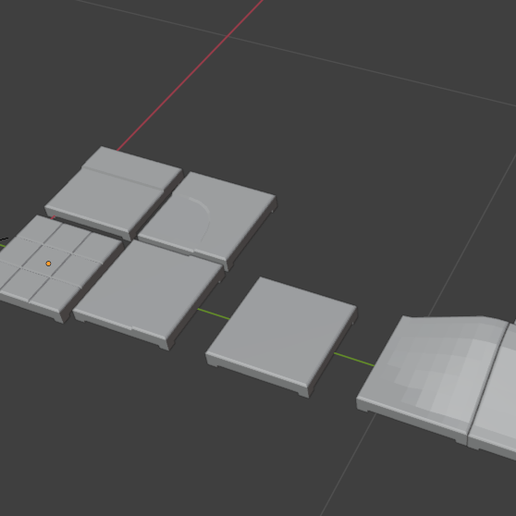 🎲 Blank Dungeon Tiles base set・ 3D File for 3D printing・Cults