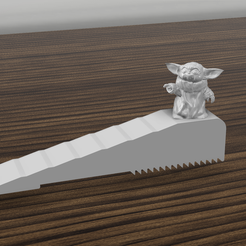 stopprt.png STL file baby yoda door stop・3D printing idea to download