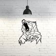 29.Bear.jpg Fichier STL Sculpture murale de l'ours 2D・Objet pour impression 3D à télécharger, UnpredictableLab