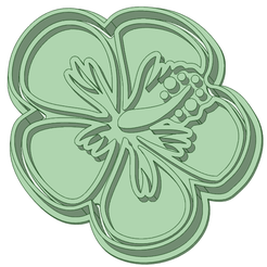 Flor_e.png STL-Datei Beach flower 50mm cookie cutter・3D-druckbare Vorlage zum herunterladen