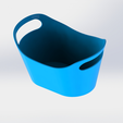 cesta.png Basket with handles for storage, organization and arrangement