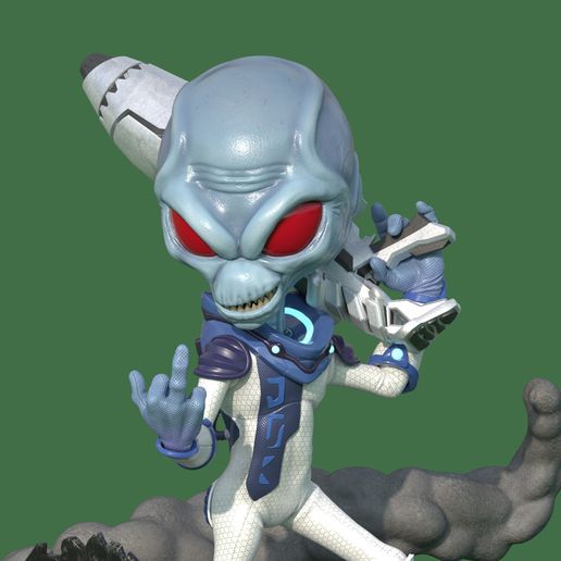 👽 Crypto 137 (Destroy all humans)・ OBJ File for 3D