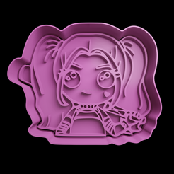 push-diseño.png Fichier 3D gratuit Harley Quinn Cookie Cutter Free・Plan à télécharger et à imprimer en 3D