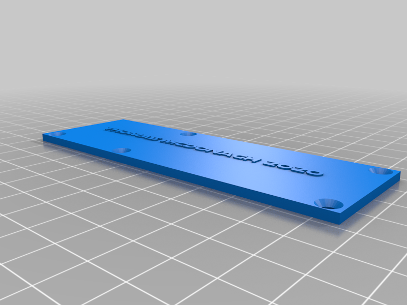 backCoverName.png Free STL file Modular Electric Guitar Body・3D printing idea to download, tmcdonagh12