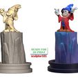Fantasia-Mickey-Mouse-the-Sorcerer-Stone-Platform-7.jpg 3D-Datei Fanart Fantasia Mickey Mouse der Zauberer Rock und Basis・3D-Druck-Idee zum Herunterladen