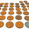 038bases.jpg 25mm Round Bases (x38) for Dungeons & Dragons or Wahammer 40k tabletop Miniatures