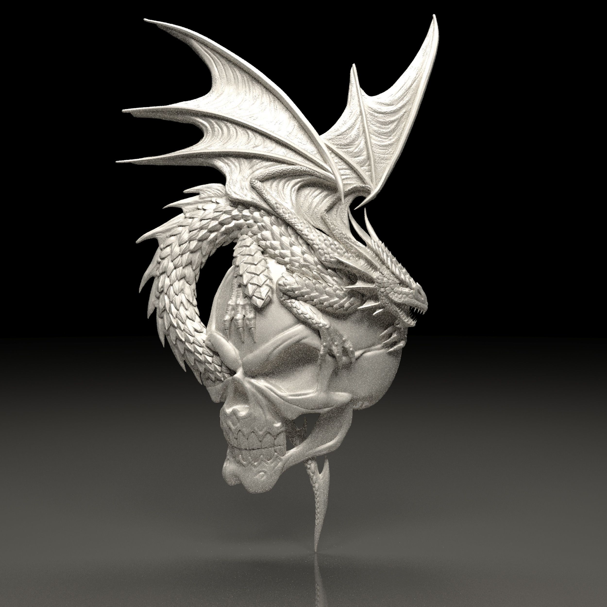 Free 3d File Dragon 3d Stl Model For Cnc Router 3d Design High Quality Model・3d Printing Model