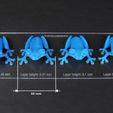 8616820648_9bd135444c_h.jpg MakerBot Replicator 2 - PLA blue frogs - Layer thickness comparison plate