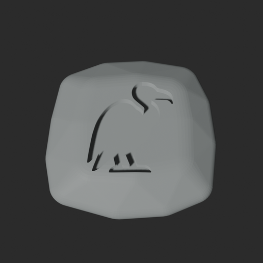 Vulture Stone - 3D Printable Game Token