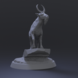 4.png Moonhorn Ibex Fantasy Creature 32mm Scale Pre-Supported