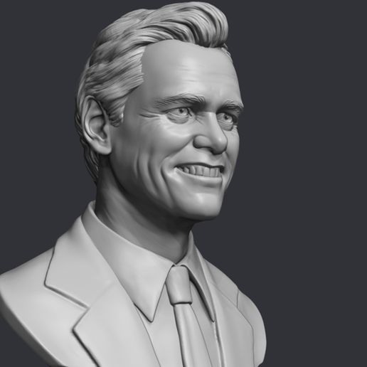 03.jpg OBJ-Datei Jim Carrey Büste Skulptur 3D-Druck Modell herunterladen • Modell für 3D-Drucker, selfix