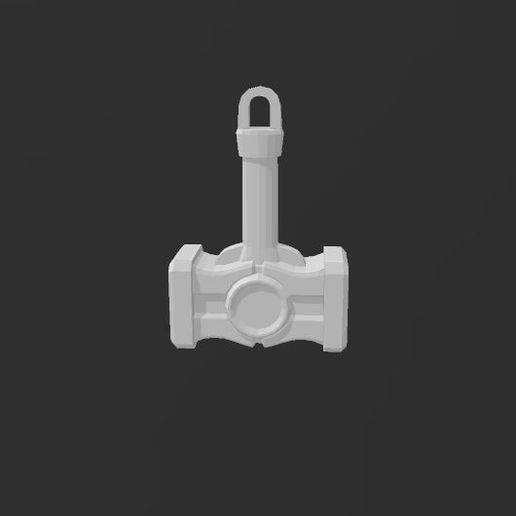 Descargar archivo OBJ VALORANT "Hammer Time" BREACH HAMMER KEYCHAIN