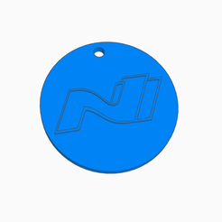 nlogo1.png Hyundai N Performance logo round keychain