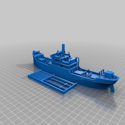 efc1001350.png Free STL file WW1 US Cargo ship EFC 1001 'Ferris' 1/350 scale・3D print model to download