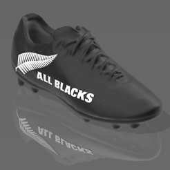 All-Blacks.png Archivo STL Bota de rugby - All Blacks・Plan imprimible en 3D para descargar
