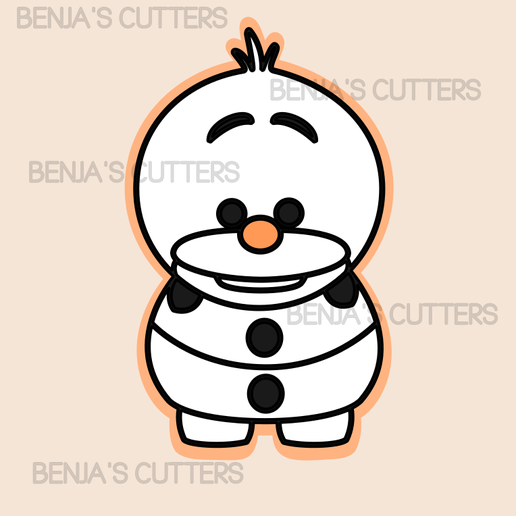 Olaf Kawaii Snowman Cookie Cutter